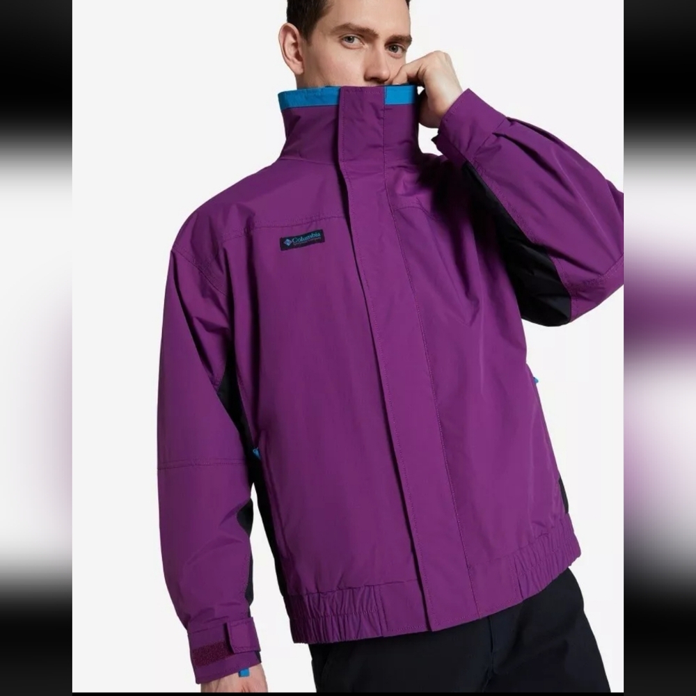 Columbia Mens Bugaboo 1986 Fleece Interchange Jacket PLUM BLUE BLACK 3 IN 1 Med